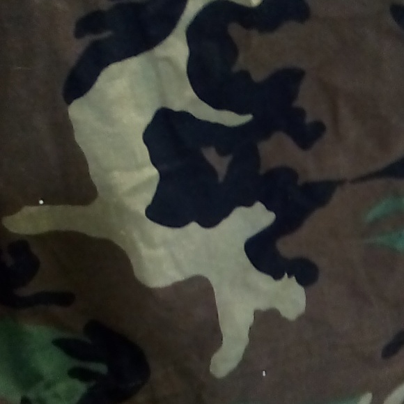 Vintage US army camouflage jacket zipper buttons with American flag patch USED - Picture 9 of 10